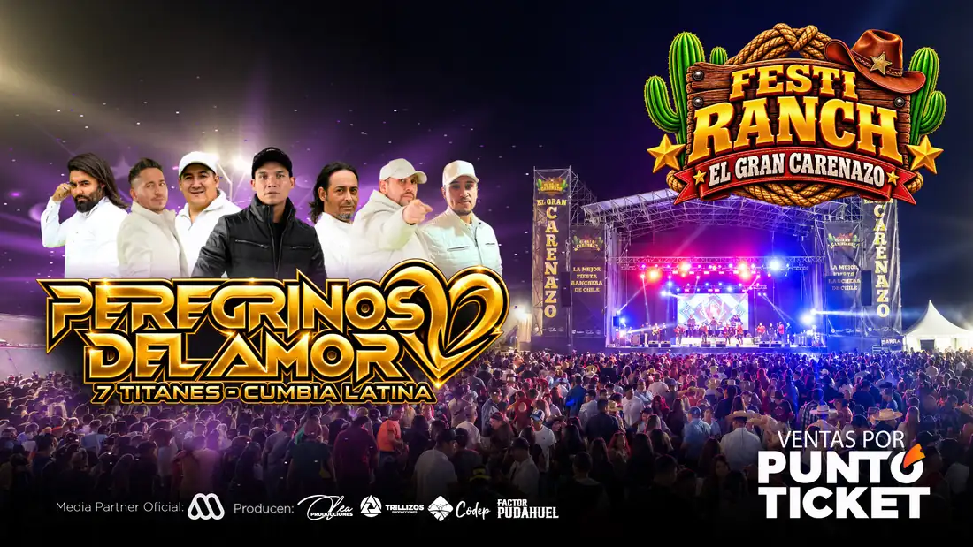 Peregrinos del Amor · 7 Titanes, Cumbia Latina · Festi Ranch, sábado 28 de noviembre